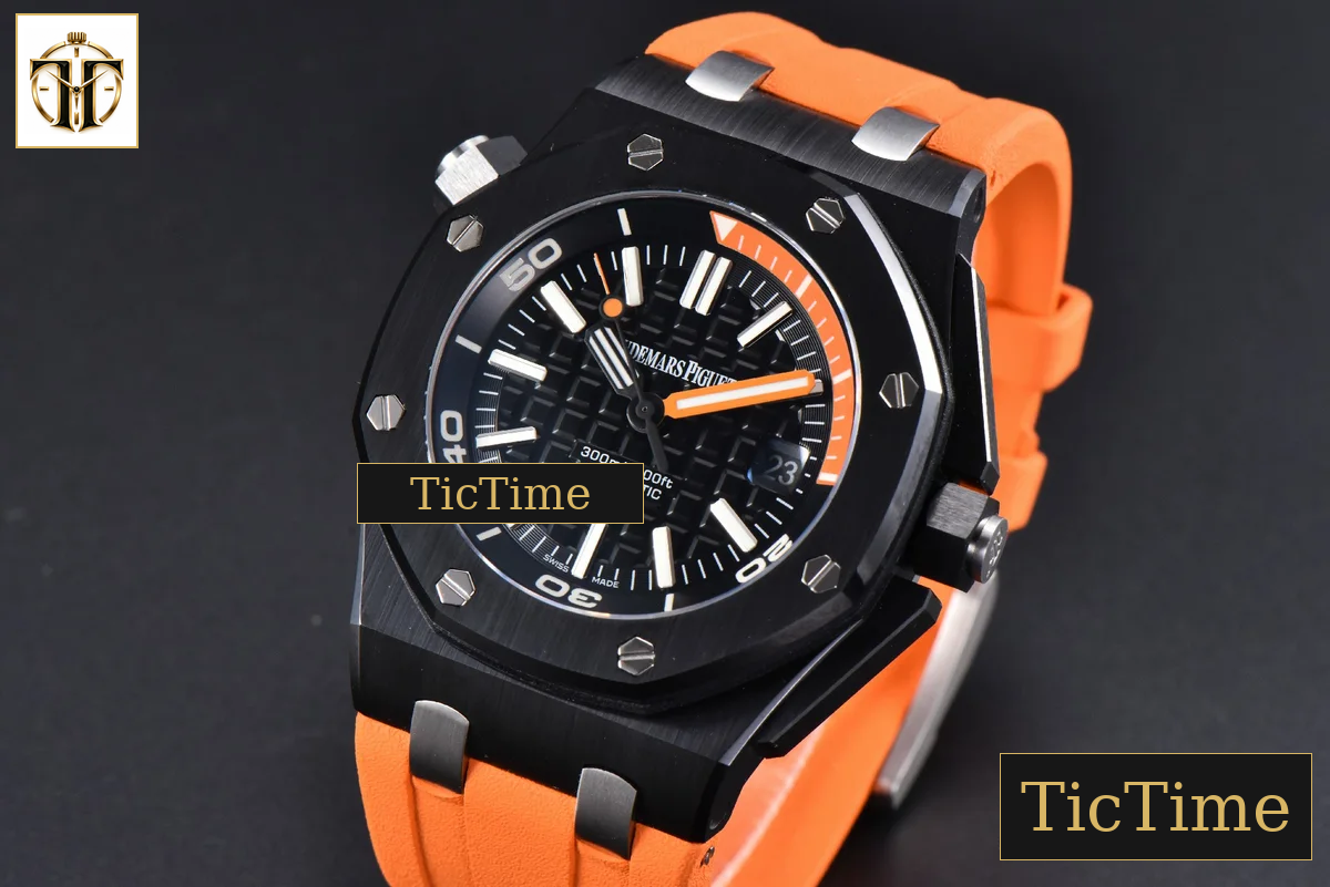 Royal Oak Offshore Diver 42mm IPF Black/Orange Dial Orange Rubber Strap MY9015 — foto 4