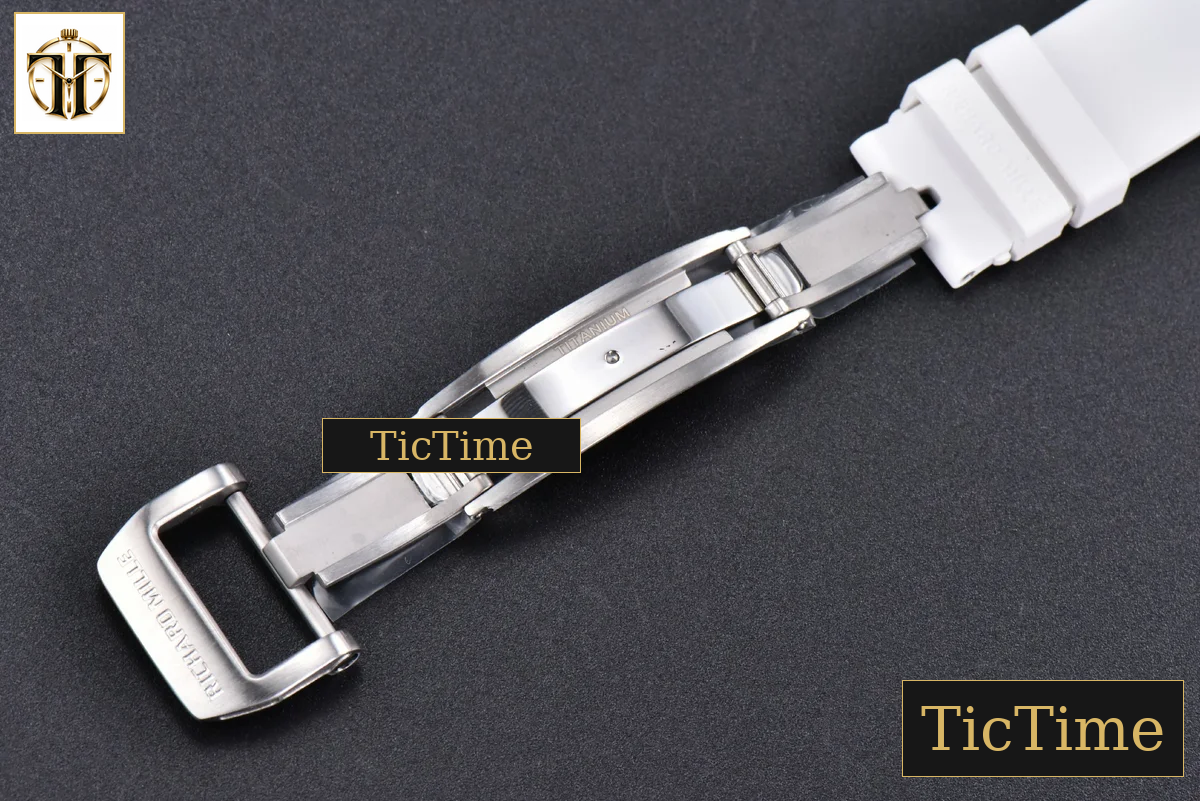 RM035-02 42mmx50mm ZF Red Carbon Dial white Rubber Strap V5 NH05A — foto 18