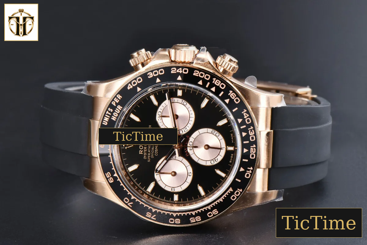Daytona 126515 40mm Clean Factory RG Black Dial RG Subdial Oysterflex Strap DD4131 — foto 16