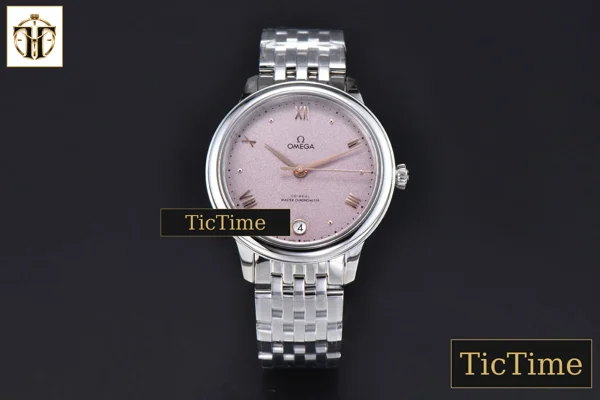 Foto frontal — De Ville Prestige Ladies 34mm VSF Pink Dial Bracelet A8800