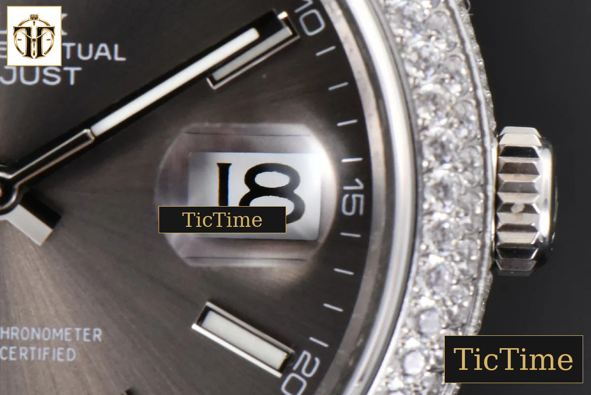Datejust Full 41mm GMF Diamond Gray Dial Jubilee Bracelet A2824 — foto 8