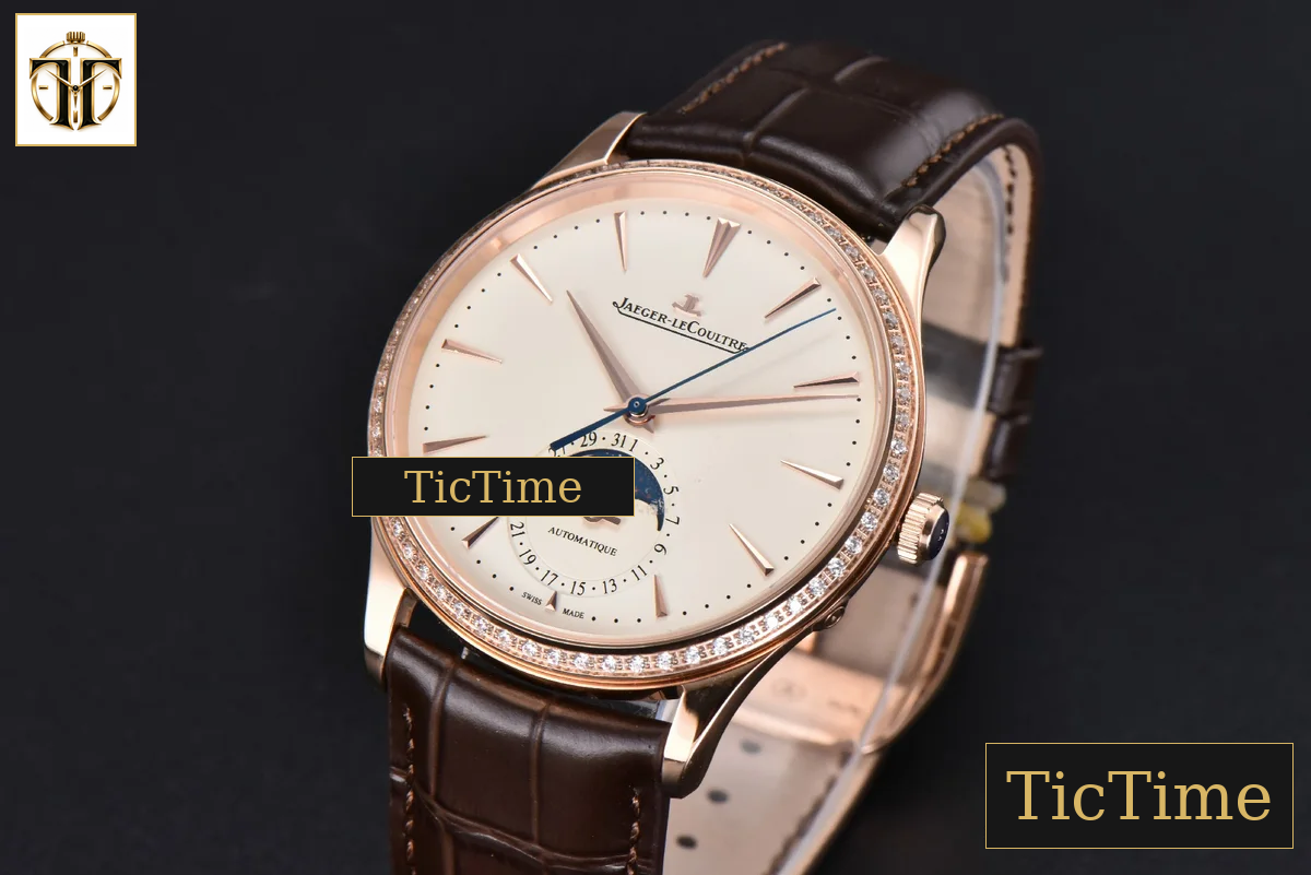 Master Ultra Thin Moonphase 1362501 39mm APSF RG Diamond White Dial Brown Leather Strap SA925 — foto 5