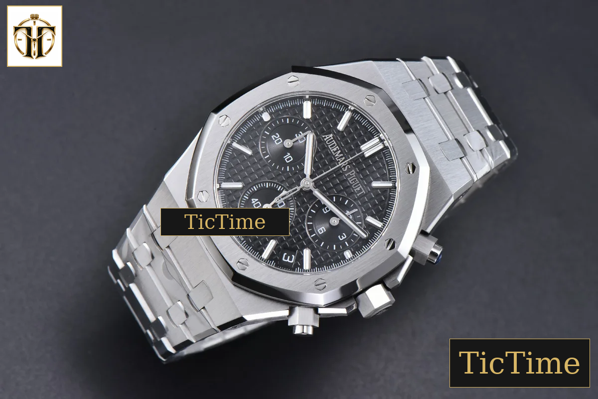 Royal Oak Chronograph 26240 41mm APSF Black Checkered Black Subdial SS Bracelet V1 SH4401 — foto 3