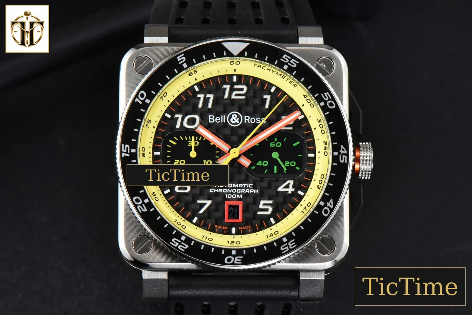 Vintage 03-94 Chronograph 42mm BRF Stainless steel Black Rubber Strap — foto 2