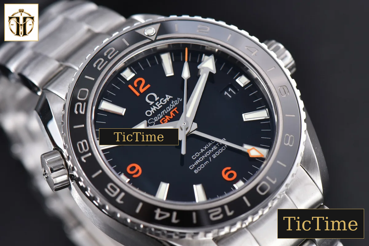 Planet Ocean 600m GMT 43.5mm VSF Black Dial Orange Marker SS Bracelet A8906 — foto 10