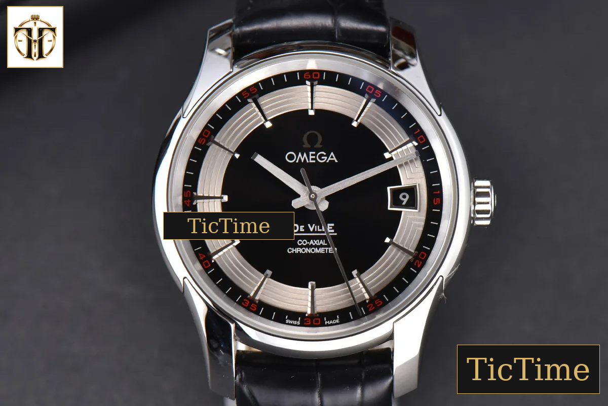 De Ville Hour Vision 41mm VSF Black/Silver Dial Black Croco Strap A8500 — foto 13