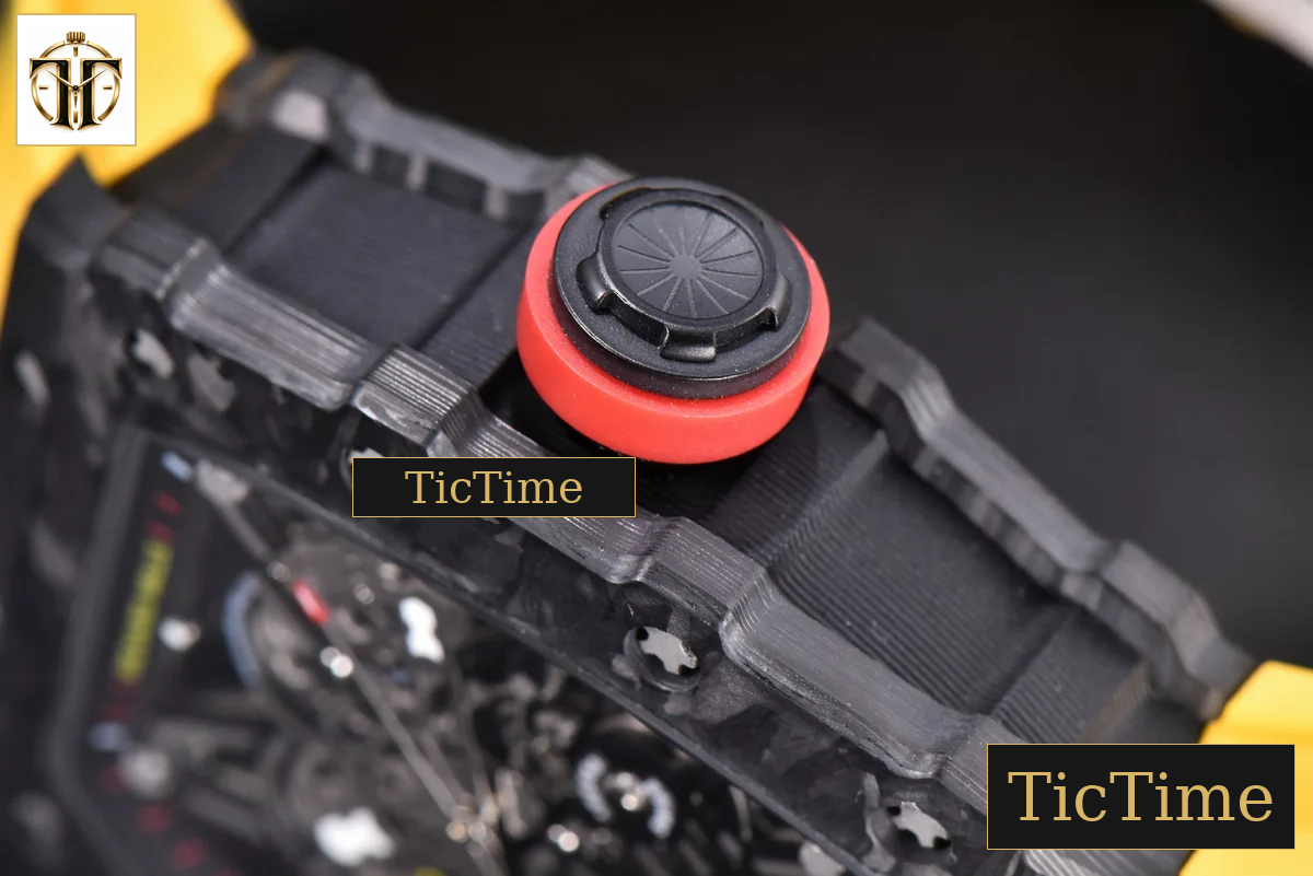 RM035-02 KVF Skeleton Dial Red Yellow Rubber Strap V3 Miyota8215 — foto 14