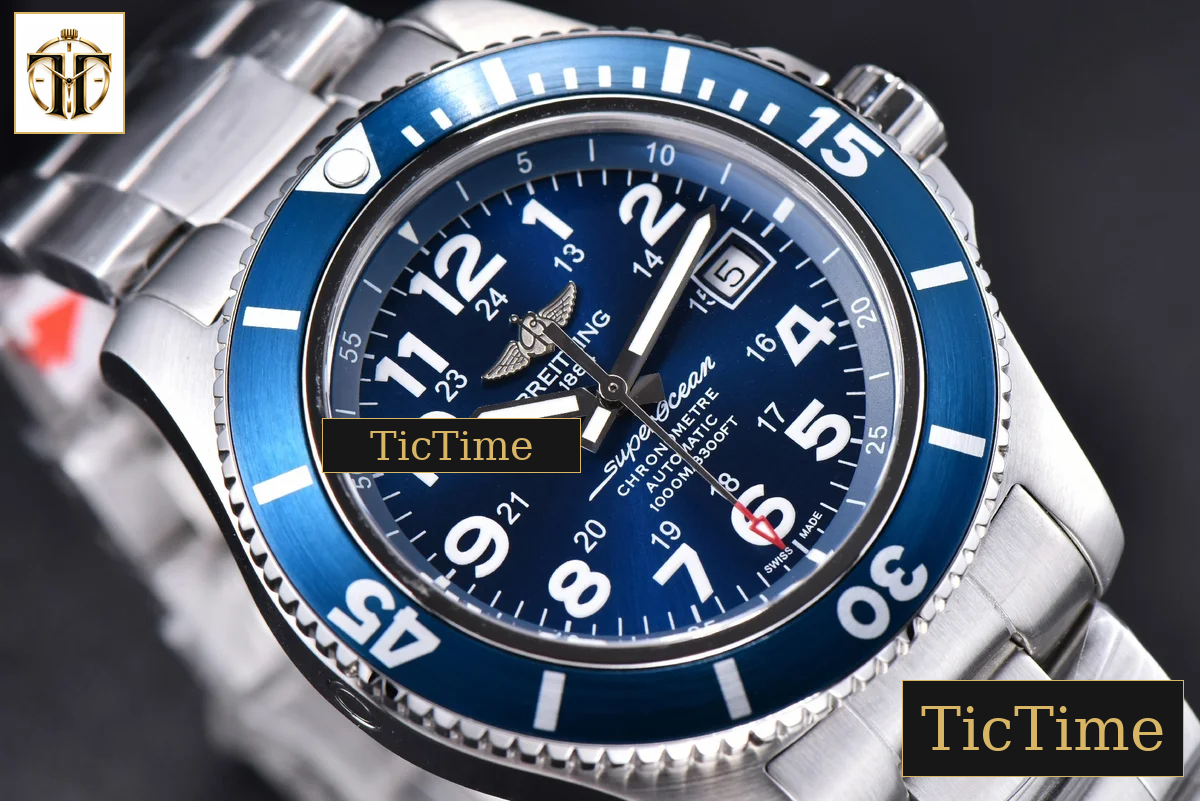 Superocean 44mm TF Black Ceramic Blue Dial SS Bracelet A2824 — foto 10