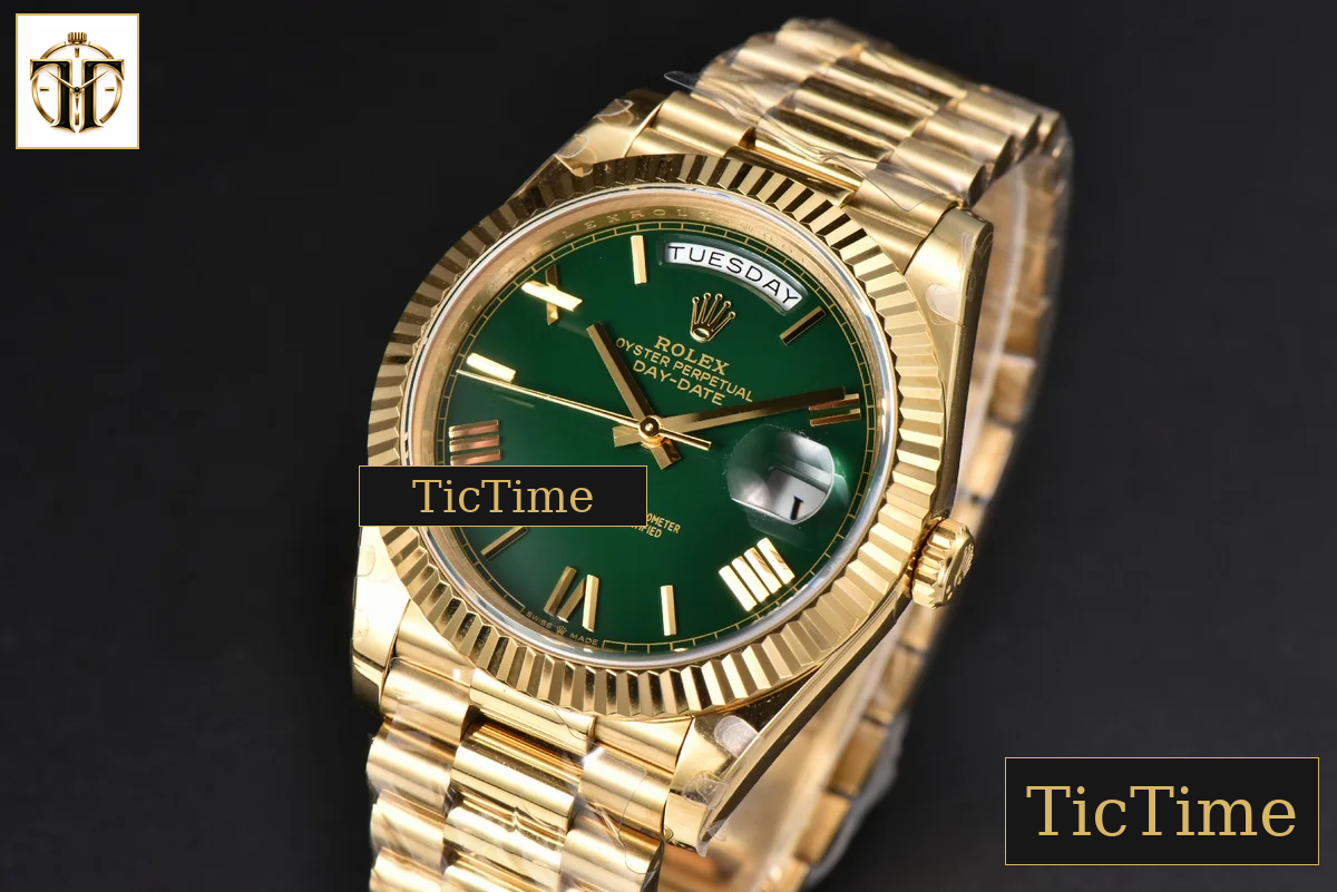 DayDate 904L 40mm BPF YG Green Dial YG Bracelet A2836 — foto 4
