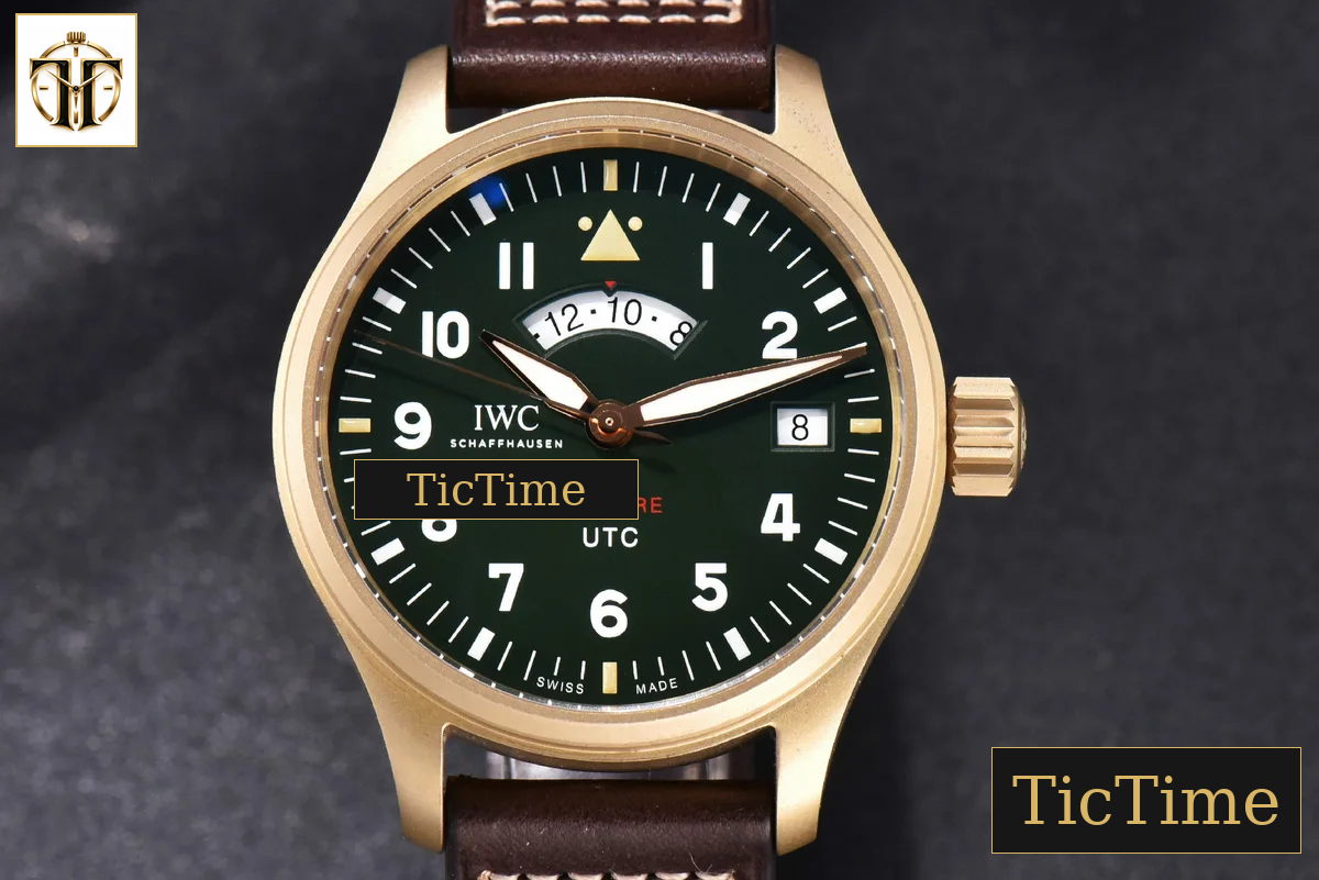 Pilot UTC Spitfire “MJ271” 41mm ZF Bronze Green Dial Brown Leather Strap A2836 — foto 4