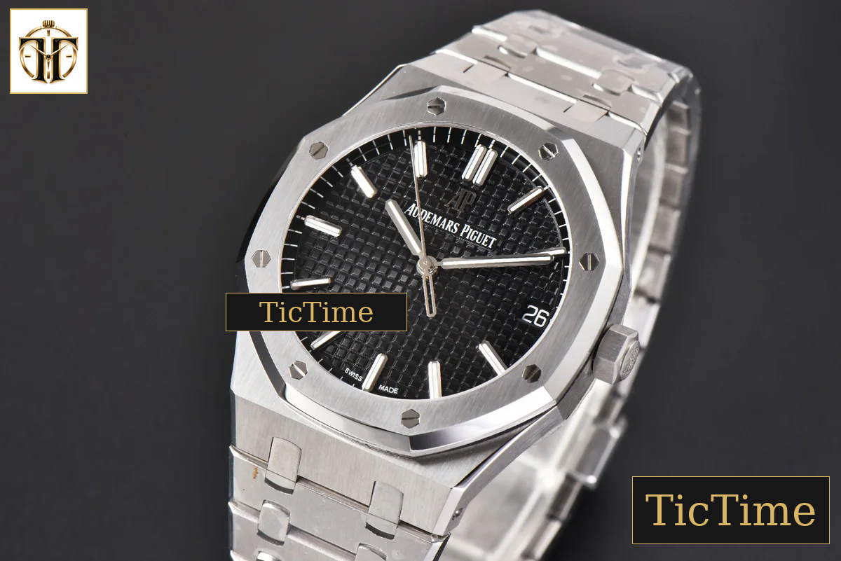 Royal Oak 15500 41mm APSF Black Textured Dial SS Bracelet V2 A4302 — foto 4