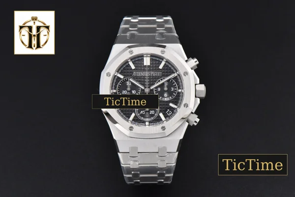 Foto frontal — Royal Oak Chrono 26240 ZF SS Black Dial SS Bracelet V1 (V2 free sprung ) SA4401