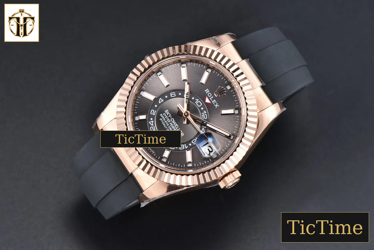 Sky-Dweller 336935 42mm ZF RG Case Grey Dial Rubber Oysterflex Strap (Tungsten) — foto 3