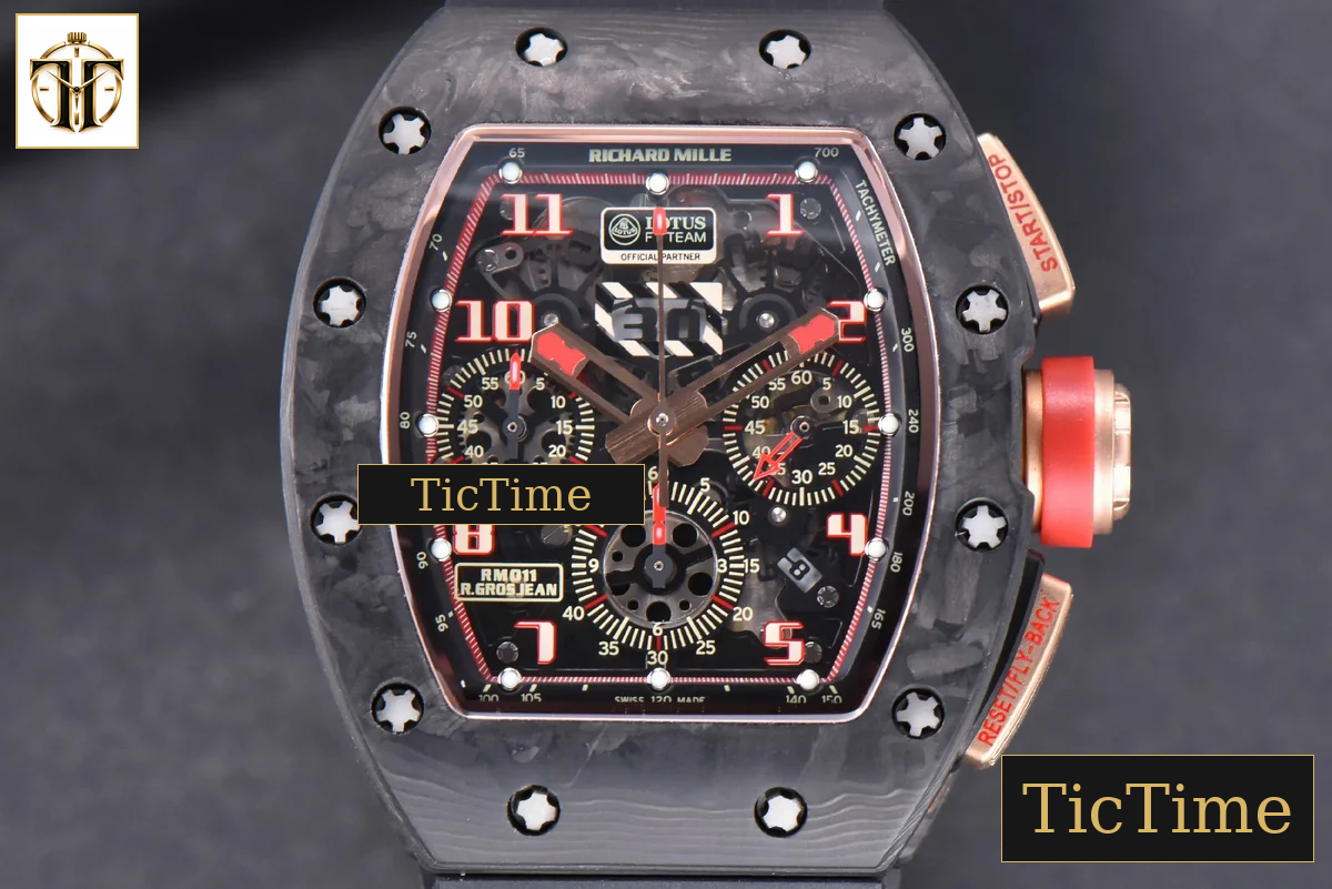 NTPT Chrono RM011 KVF Skeleton Dial Red Crown Black Rubber Strap V2 A7750 — foto 2