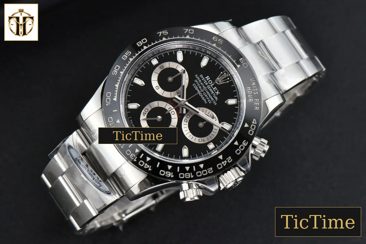 Daytona 116500 Clean Factory Black Ceramic Black Dial SS Bracelet A4130 — foto 4