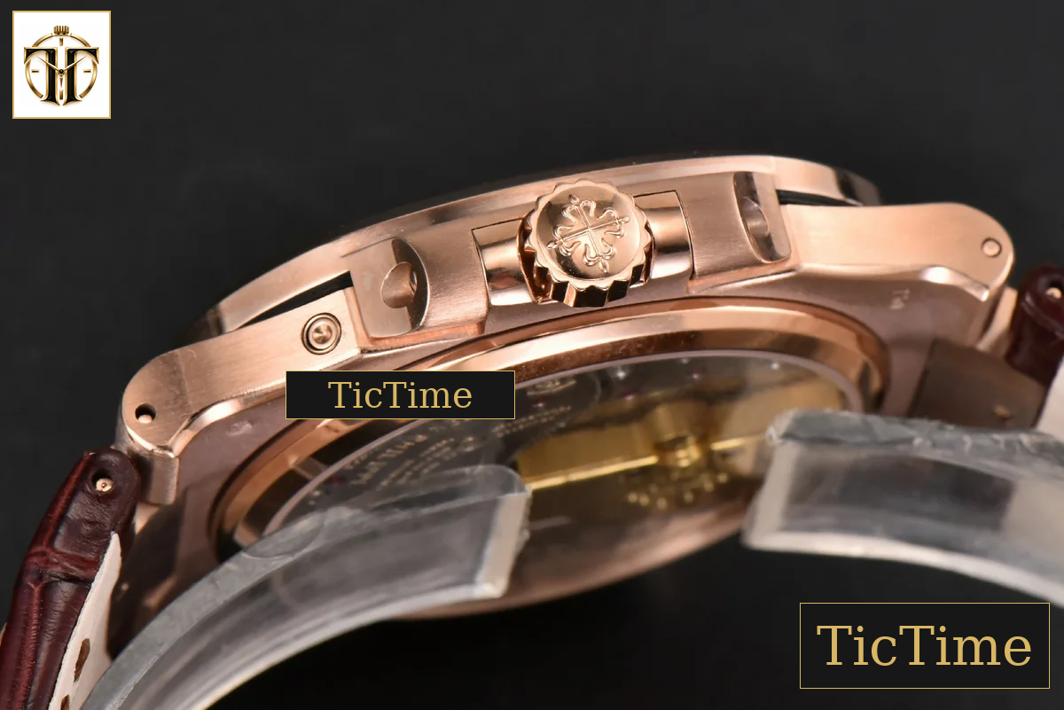 Nautilus 5712 40mm ZF RG Brown Dial Brown Leather Strap V4 A240 — foto 15