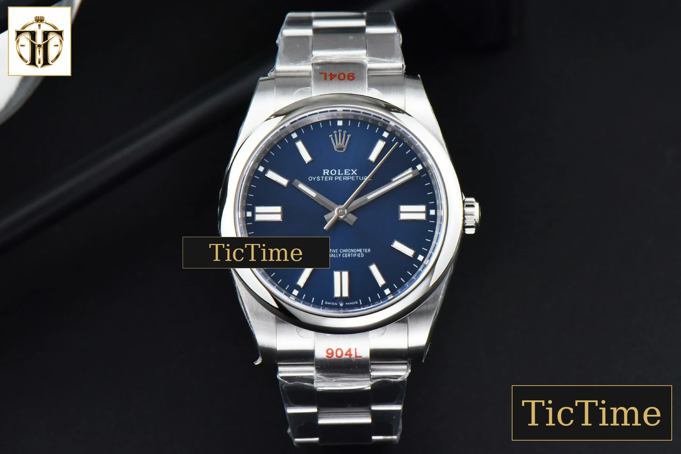 Vista frontal — Oyster Perpetual 124300 41mm EWF Blue Dial SS Bracelet A3230
