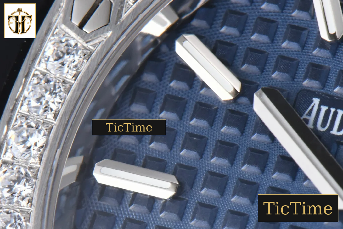 Royal Oak Ladies 67651ST 33mm ZF SS Diamond Blue Dial SS Bracelet Quartz — foto 7