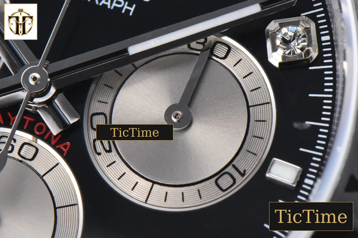 Daytona 904L 126509 40mm BPF SS Black Dial Sliver Subdial Diamond Marker SS Bracelet SH4131 — foto 8