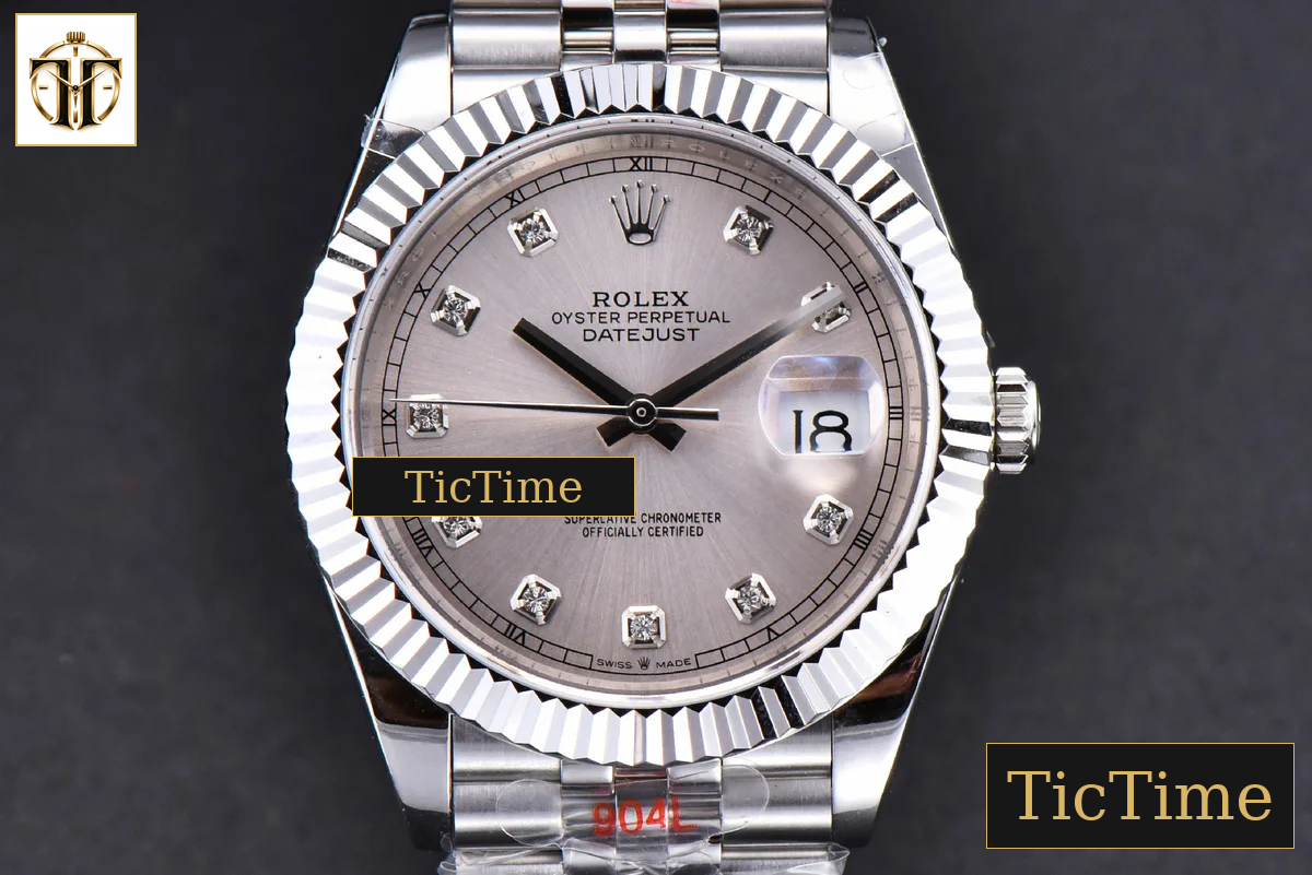 Datejust 41mm GMF SS Silver Dial Diamond Marker Fluted Bezel Jubille Bracelet VR3235 — foto 2