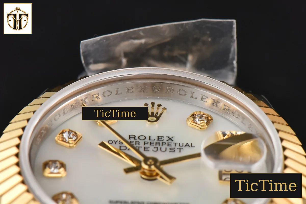 DateJust Ladies 28mm WF YG/SS MOP Dial Diamond Marker Jubilee Bracelet A2236 — foto 14
