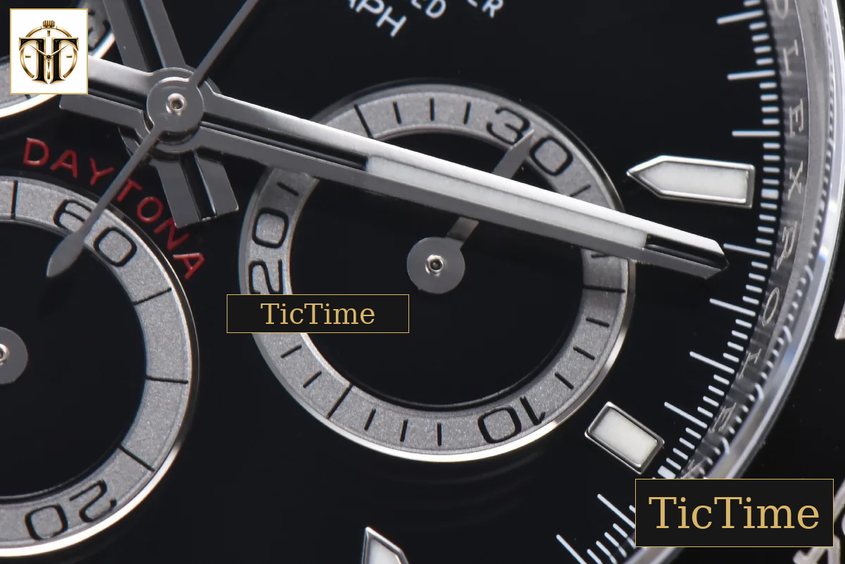 Daytona 904L 126500 40mm Clean Factory Black Dial Black Bezel SS Bracelet DD4131 — foto 8