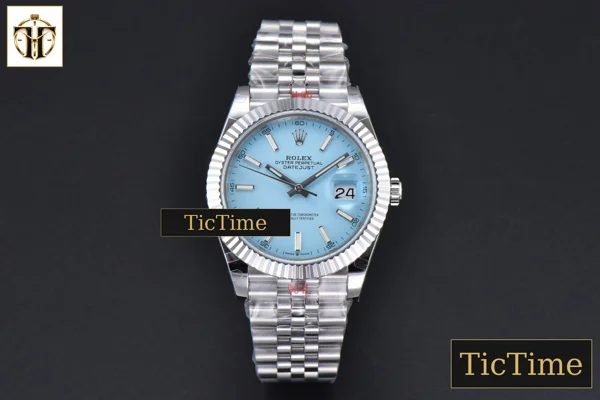 Foto frontal — DateJust 126334 41mm GMF Tiffany Blue Dial Jubilee Bracelet Tungsten Heavy Version A3235
