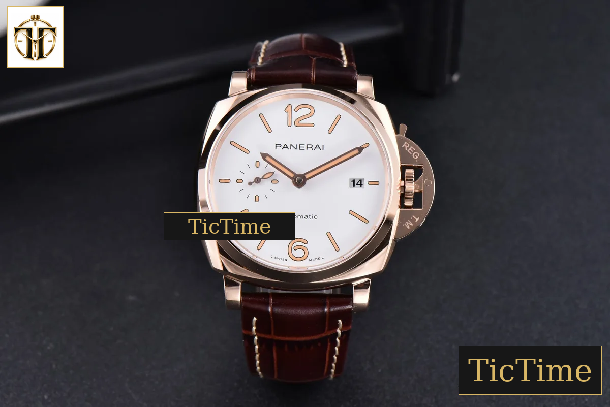 Luminor Due PAM1042 42mm VSF RG White Dial Brown Leather Strap P900 — foto 2