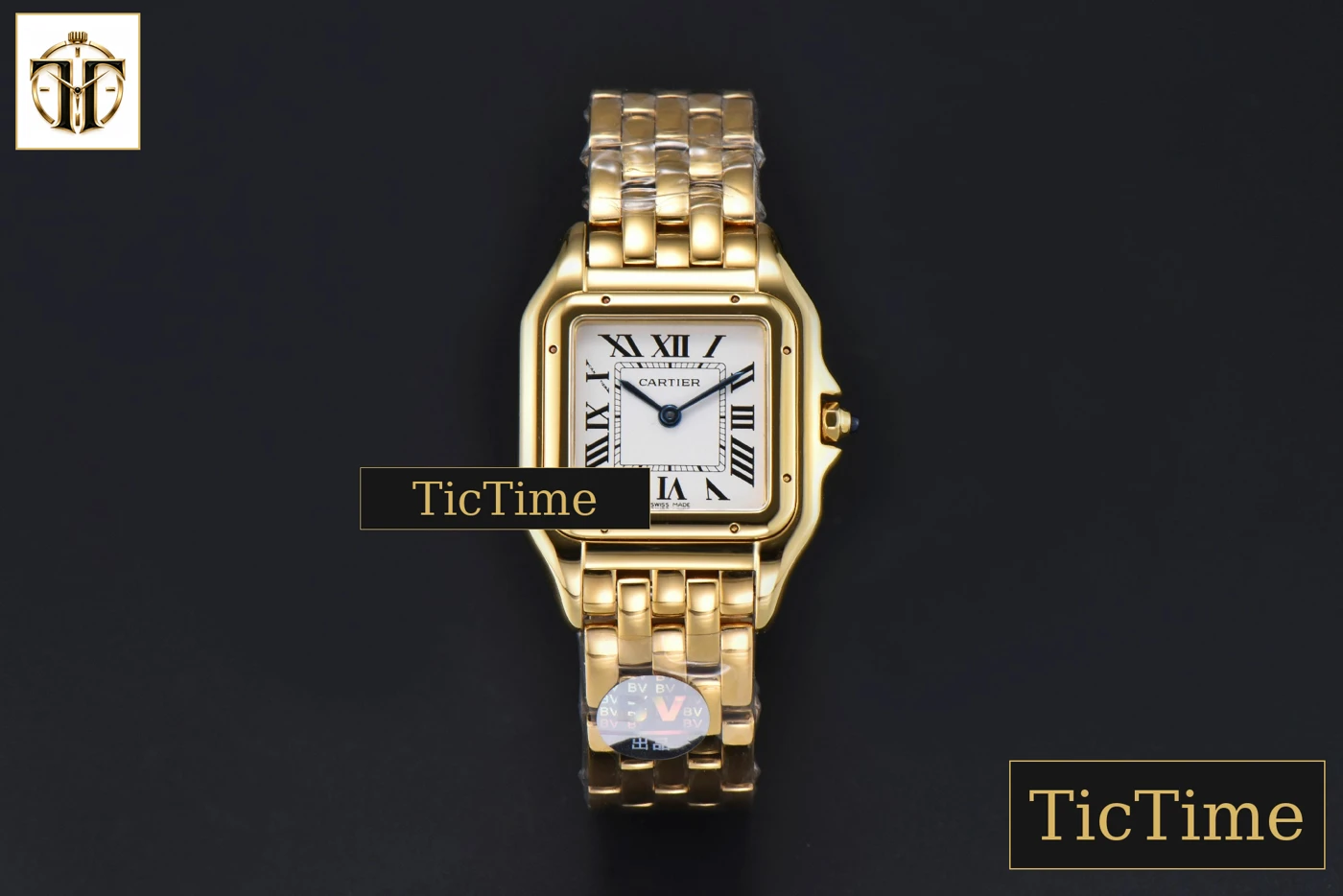 Vista frontal — Panthère Secrete Ladies 27mm BVF YG White Dial YG Bracelet Ronda Quartz