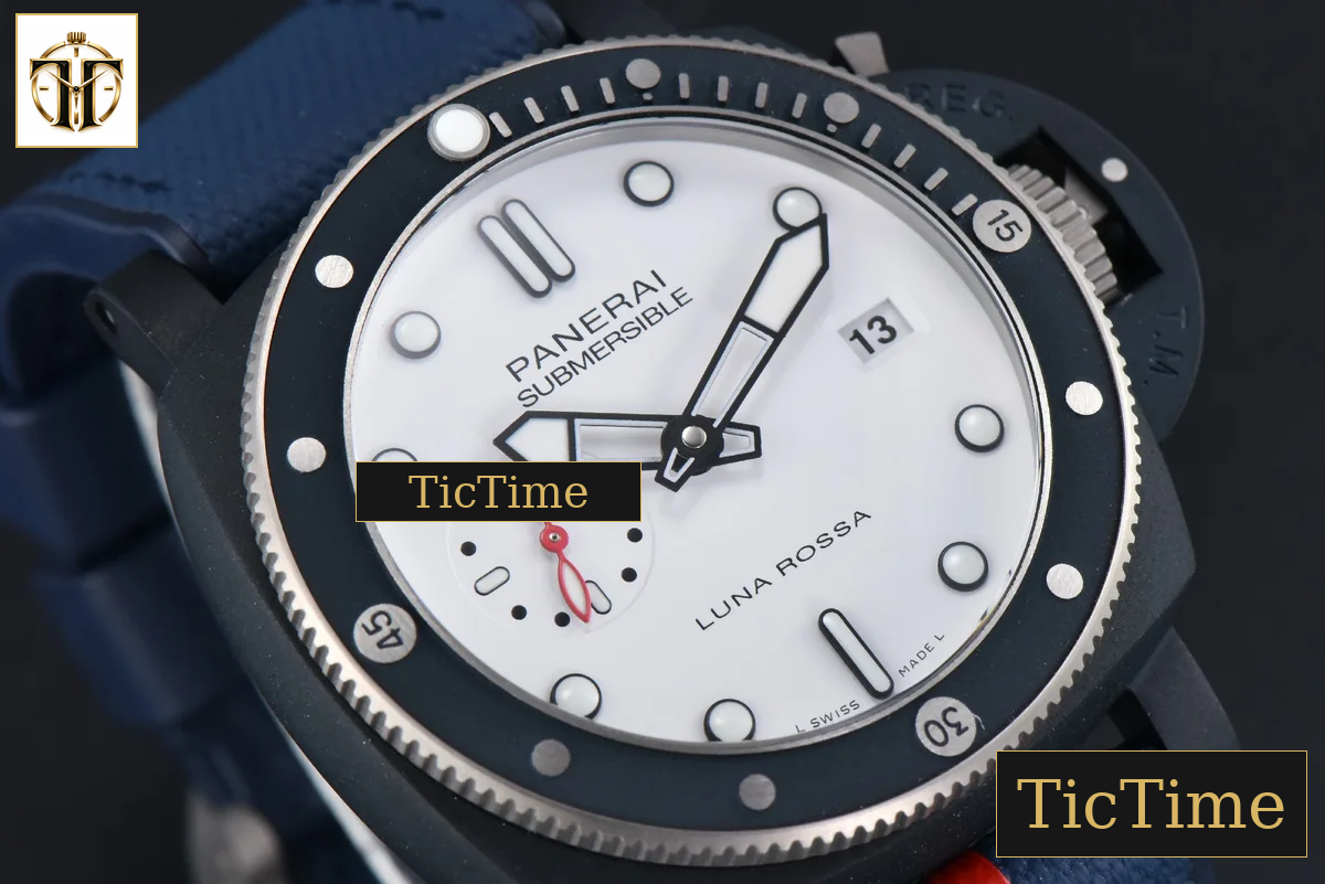 Submersible Luna Rossa PAM1543 44mm VSF White Dial Gummy Strap P900 — foto 13