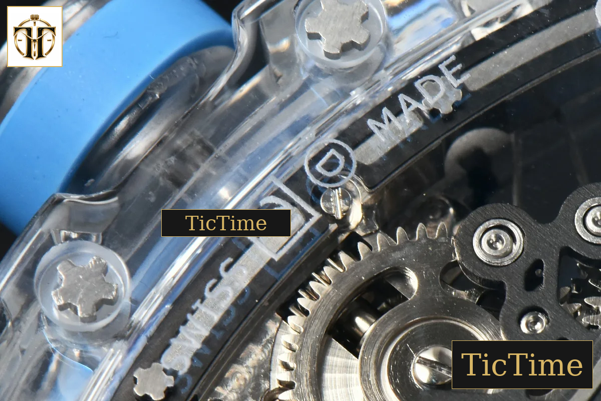 Transparent Case Tourbillon RM053-02 44.5mm JBF Ice Blue Rubber Strap — foto 22