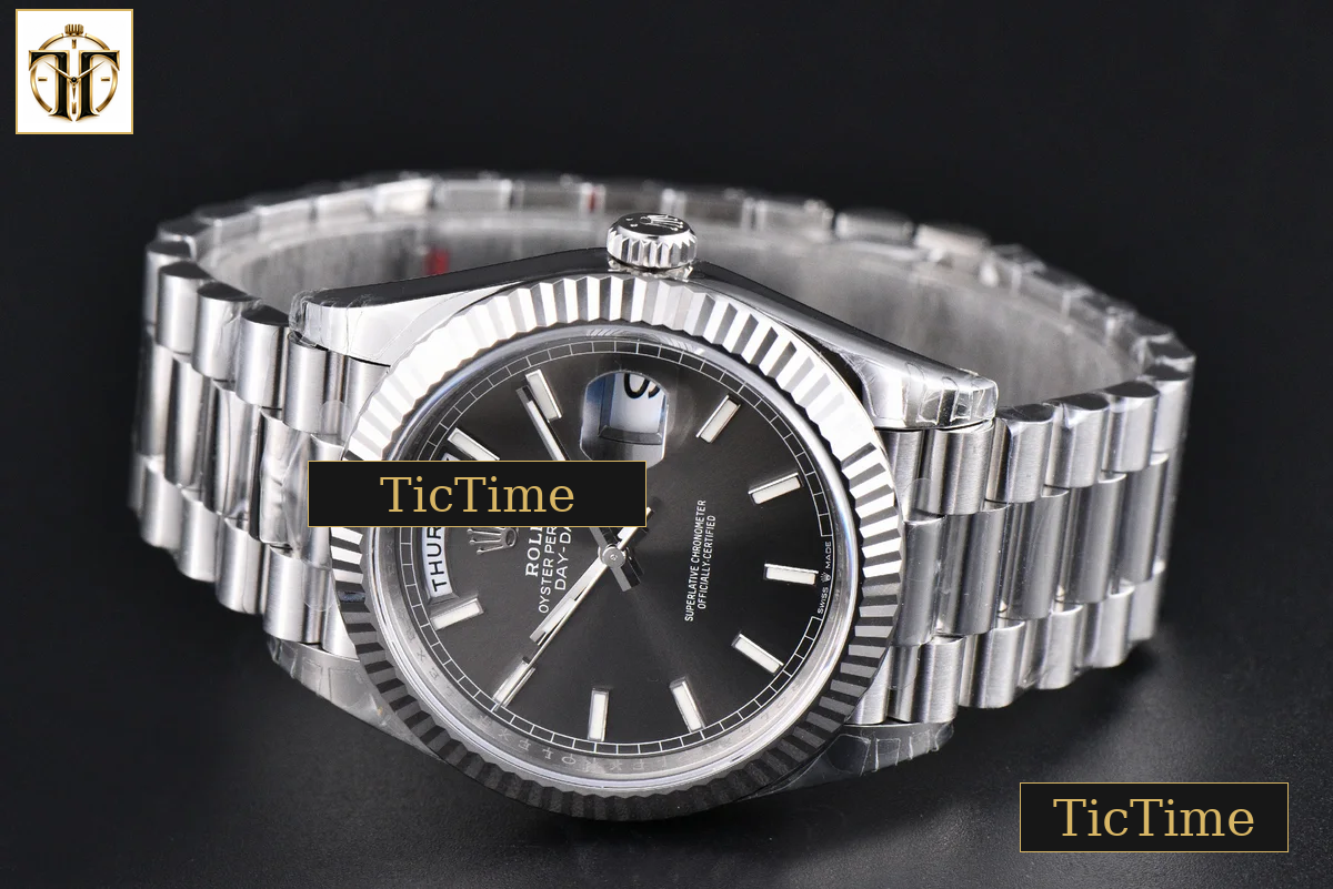 DayDate Weighted 40mm VSF Gray Dial Lume Marker President Bracelet DD3255 — foto 16