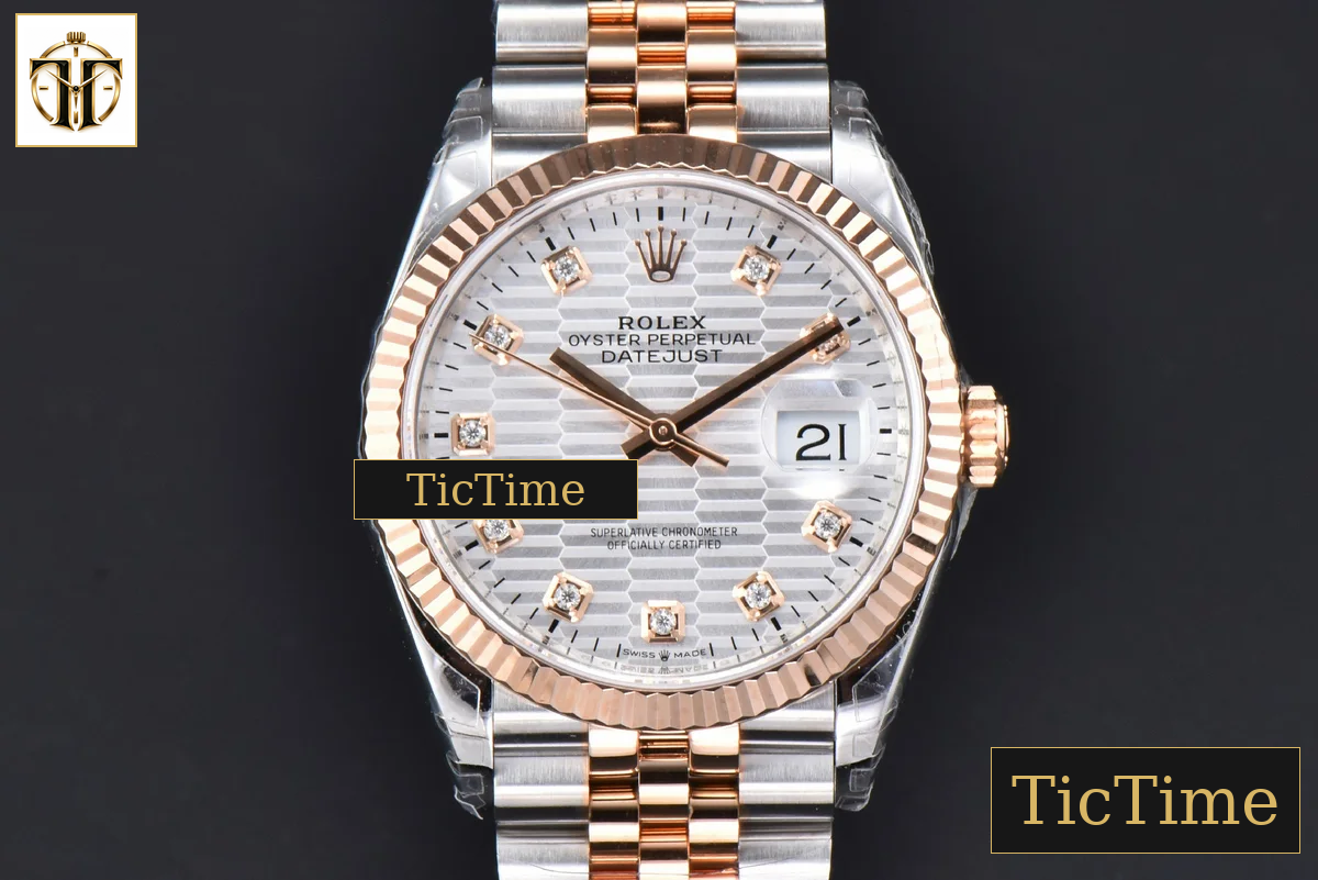 DateJust 36mm VSF RG/SS Silver Motif Dial Diamond Marker Jubilee VS3235 — foto 2