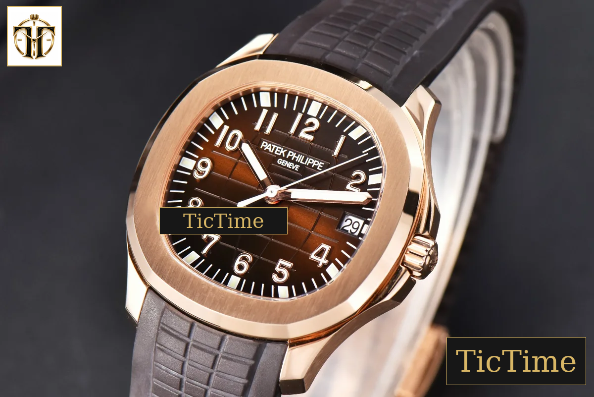 Aquanaut 5167R 40mm 3KF Black Dial Brown Rubber Strap A324 — foto 4