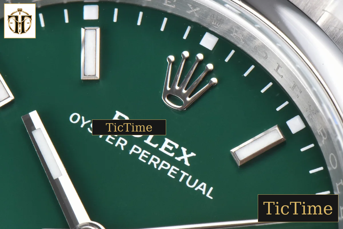 Oyster Perpetual 904L 126000 36mm Clean Factory Green Dial SS Bracelet VR3230 — foto 9