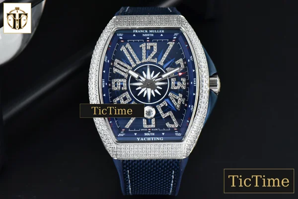 Foto frontal — Vanguard V45 45mm ABF Diamond Blue Dial Blue Rubber Strap MIYOTA 9015