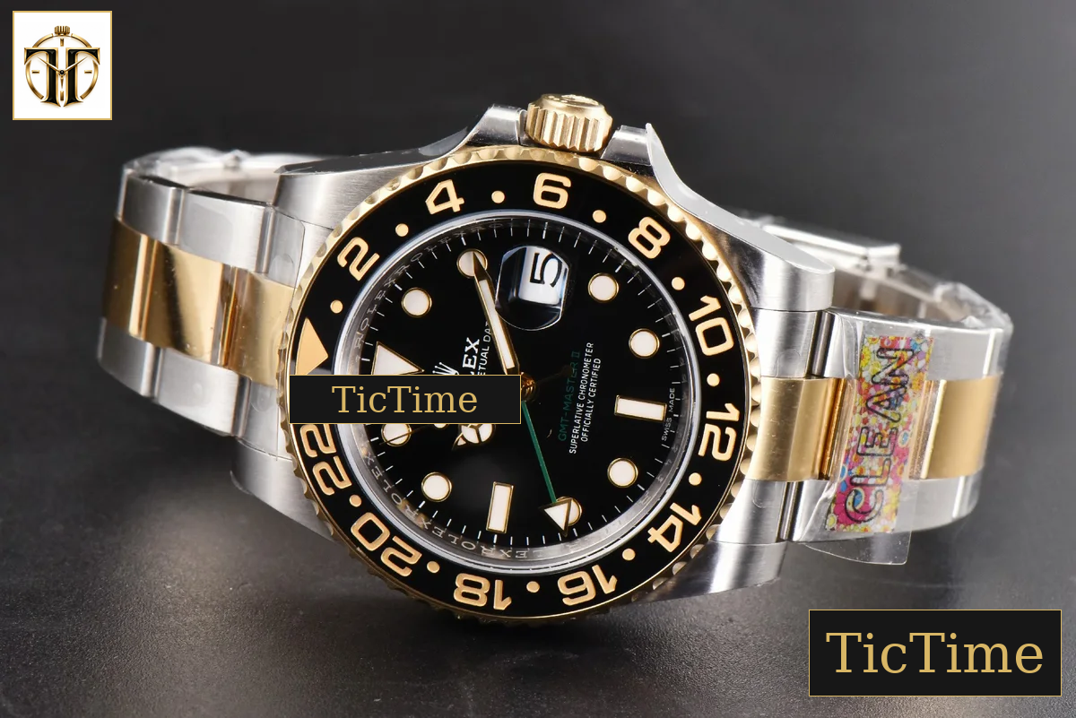 GMT Master II 116713 40mm Clean Factory YG/SS 904L Black Dial Oyster Bracelet VR3186 — foto 16