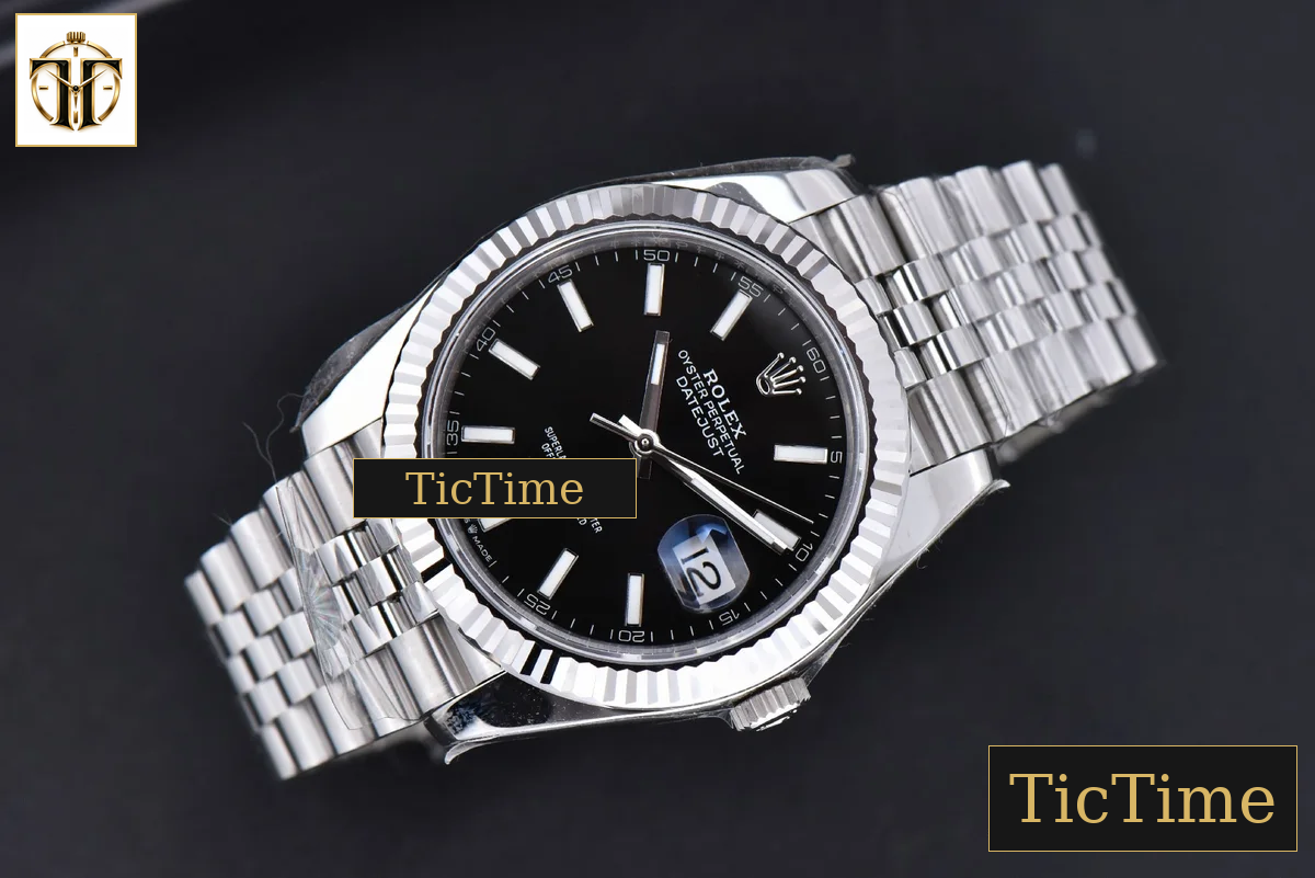 DateJust 904 126334 41mm ARF SS Black Dial Lume Markers Jubilee Bracelet VR3235 — foto 4
