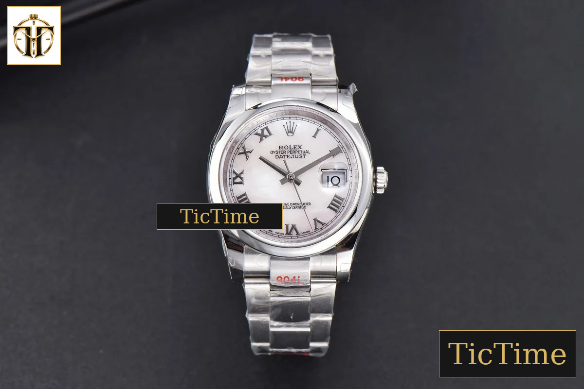 DateJust 36mm GMF SS Smooth Bezel White MOP Dial Roma Marker Oyster Bracelet VR3235 — foto 2