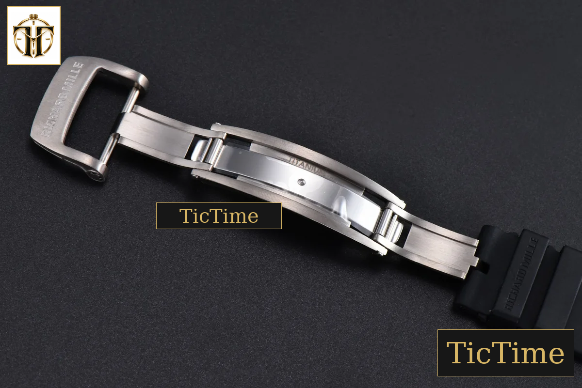 NTPT RM055 43mm ZF Black Bezel Black Crown Black Rubber Strap V6 RMUL2 — foto 31