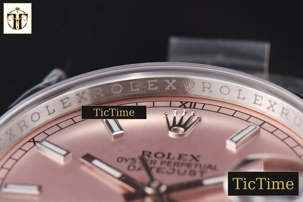 DateJust 36mm GMF SS Smooth Bezel Pink Dial Lume Marker Oyster Bracelet VR3235 — foto 11