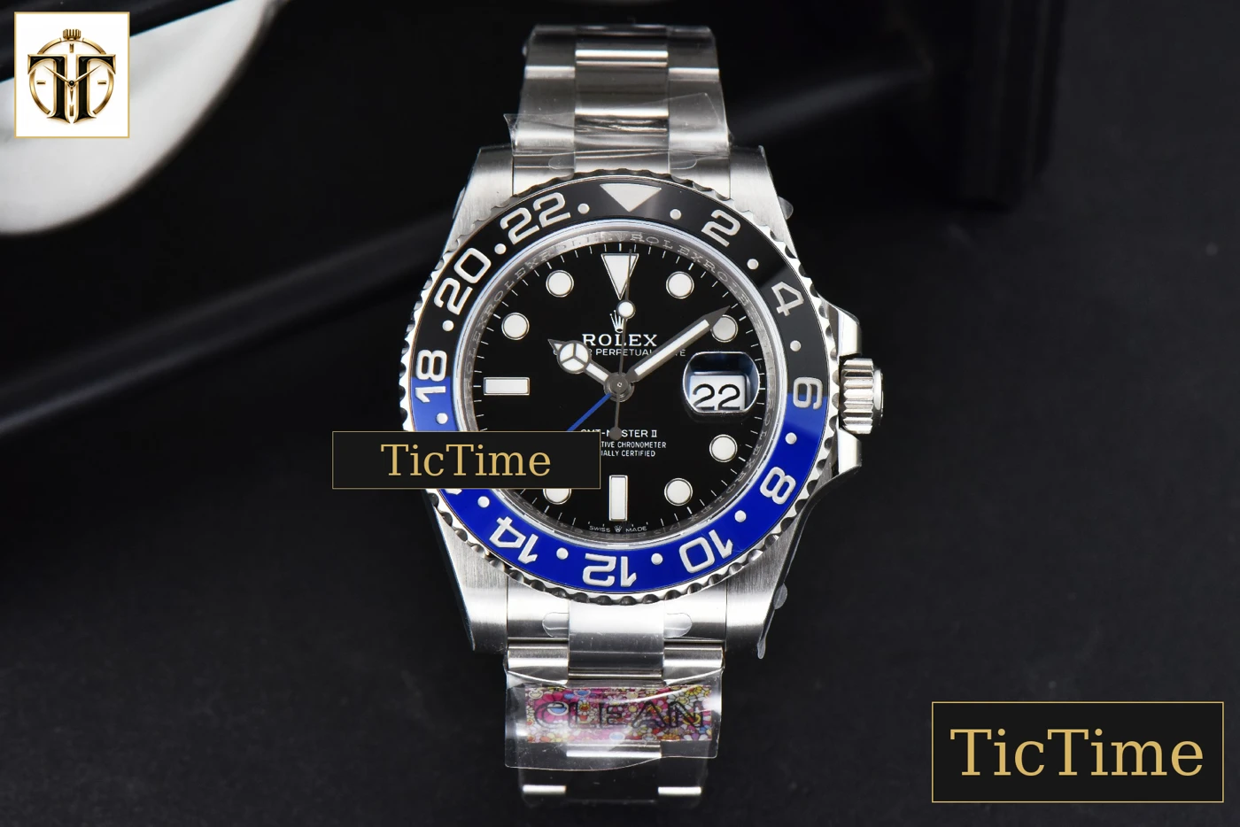 Vista frontal — GMT-Master II BLNR 126710 Clean Factory Black/Blue Ceramic Oyster Bracelet V3 DD3285
