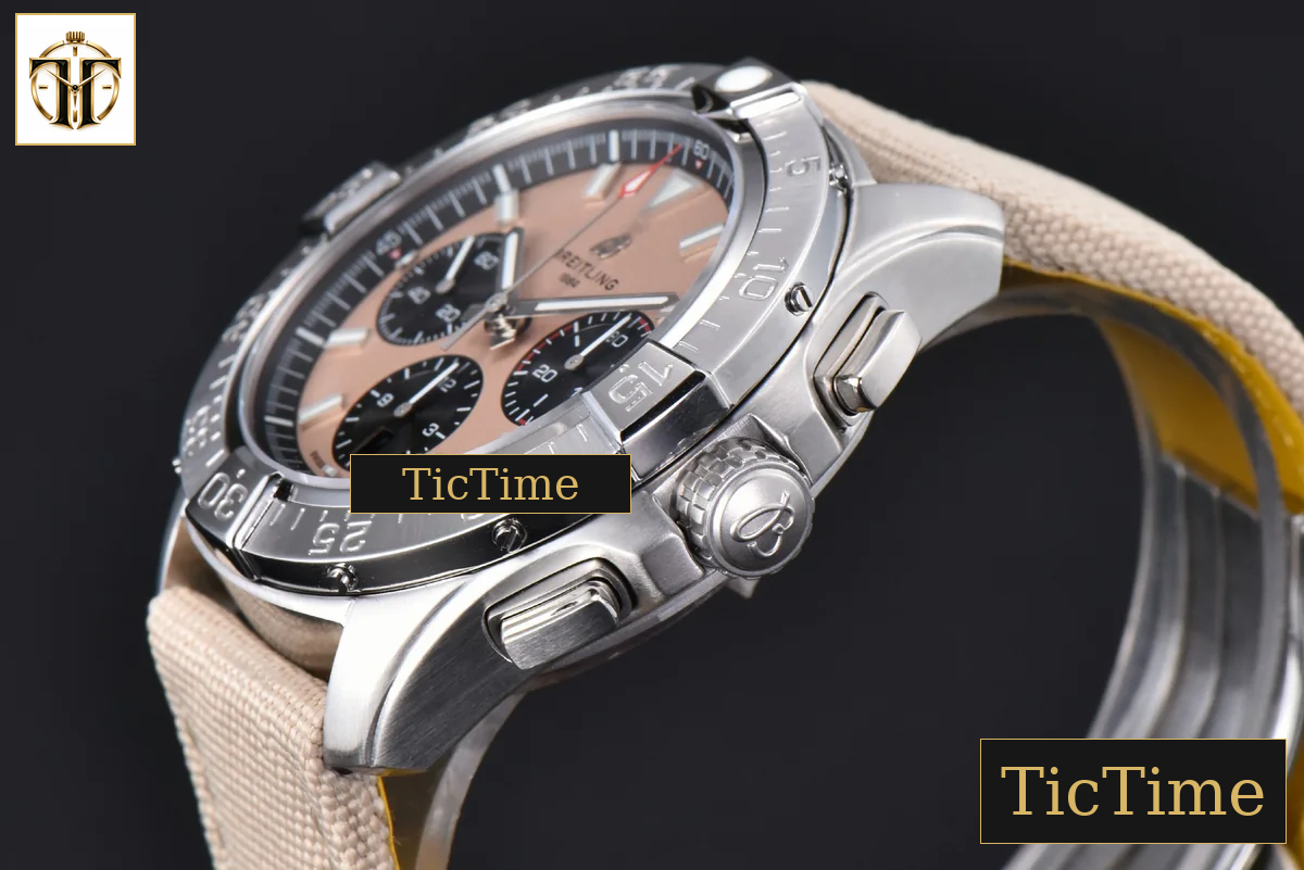 Avenger Chronograph 44mm BLSF SS Sand/Black Dial Sand Nylon Strap A7750 — foto 11