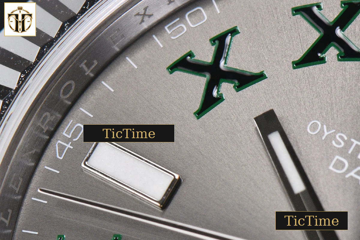 DateJust Wimbledon 126334 41mm VF Gray Dial Green Roma Marker Oyster Bracelet DD3235 — foto 7