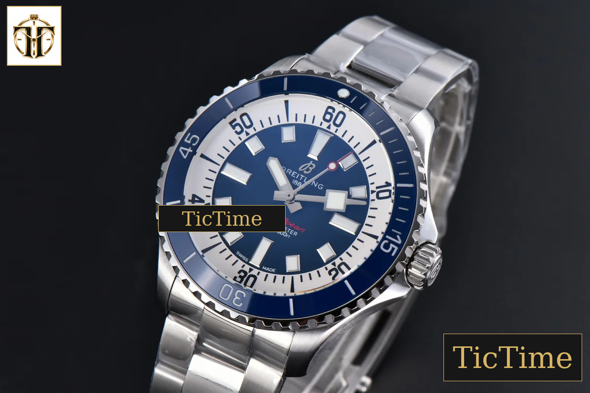 SuperOcean 44mm TF Blue Bezel Blue/White Dial SS Bracelet A2824 — foto 5