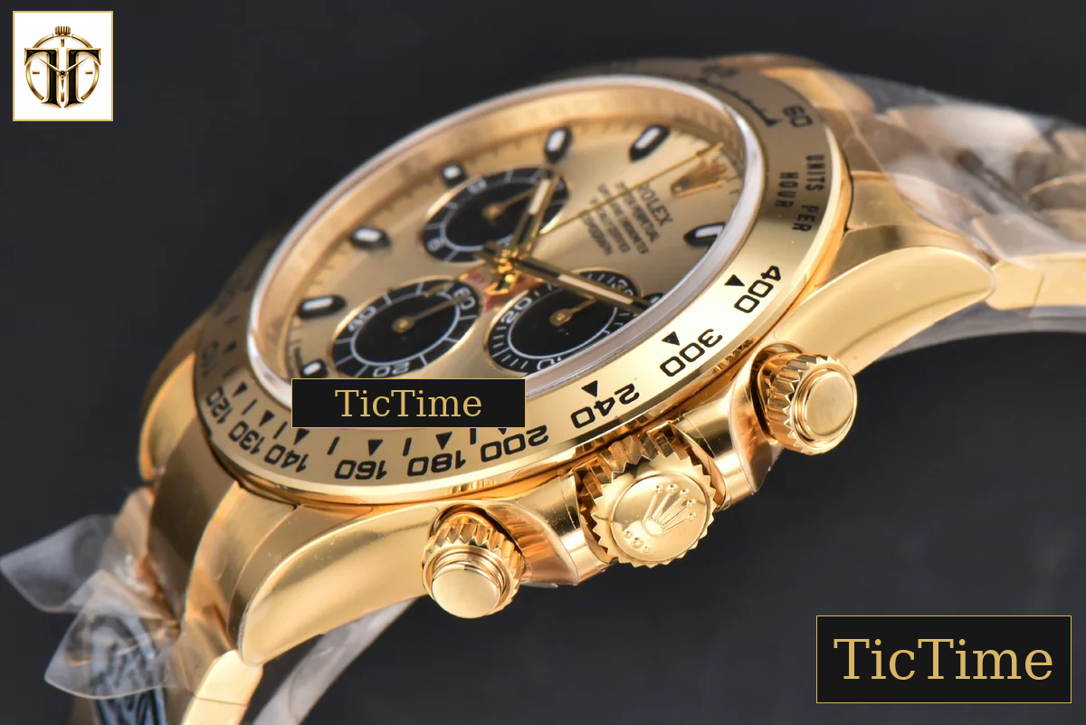 Daytona 116508 40mm Clean Factory YG 904L YG Dial Black Subdial YG Bracelet SA4130 — foto 12