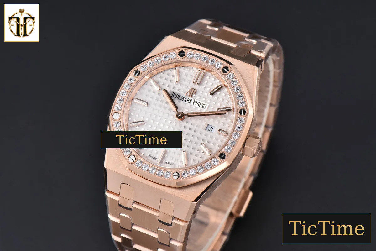 Royal Oak Ladies 67651OR 33mm ZF RG Diamond White Dial RG Bracelet Quartz — foto 5