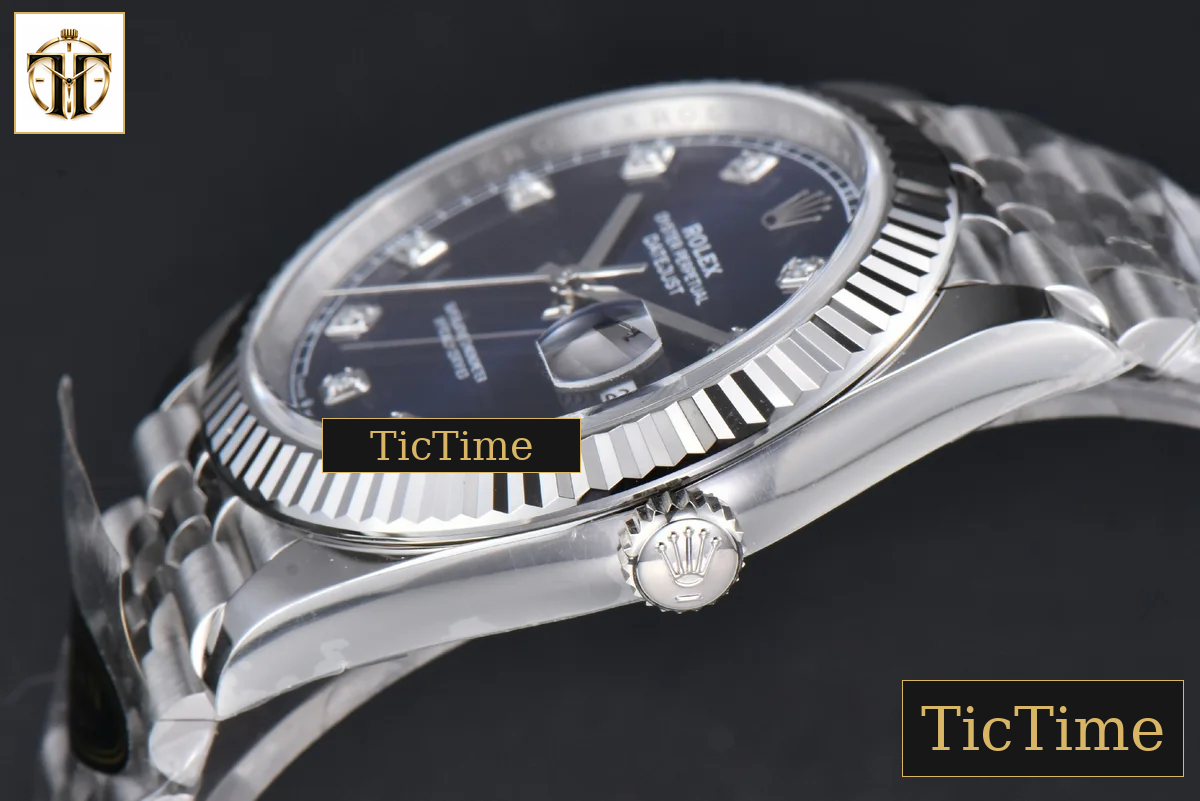 DateJust 904L 126334 41mm Clean Factory Blue Dial Diamond Marker Jubilee Bracelet VR3235 — foto 12