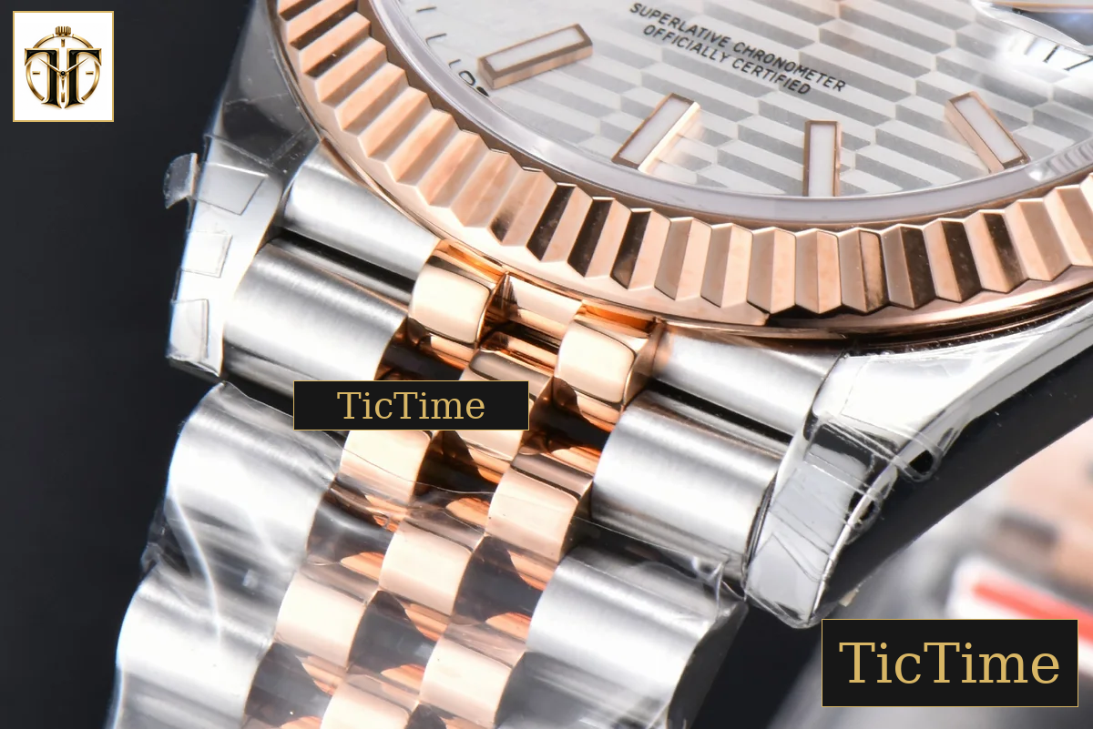 DateJust 41mm VSF RG/SS Silver Motif Dial Lume Marker Jubilee VS3235 — foto 11