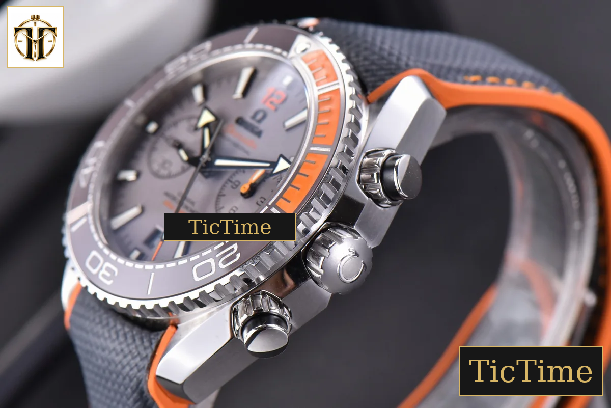 Planet Ocean Chrono 45.5mm OMF Gray Dial Orange/Black Rubber Strap A9900 — foto 9